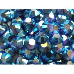 Cristale Swarovski Sapphire Aurore SS5, 100 bucăți, pentru nail art profesional. Stralucire intensă la unghii, manichiuri elegan