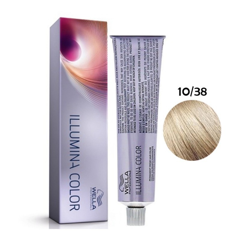 10/38 - blond luminos deschis auriu albastru - illumina color - vopsea de par permanenta | Wella Professionals - Vopsea 60 ml