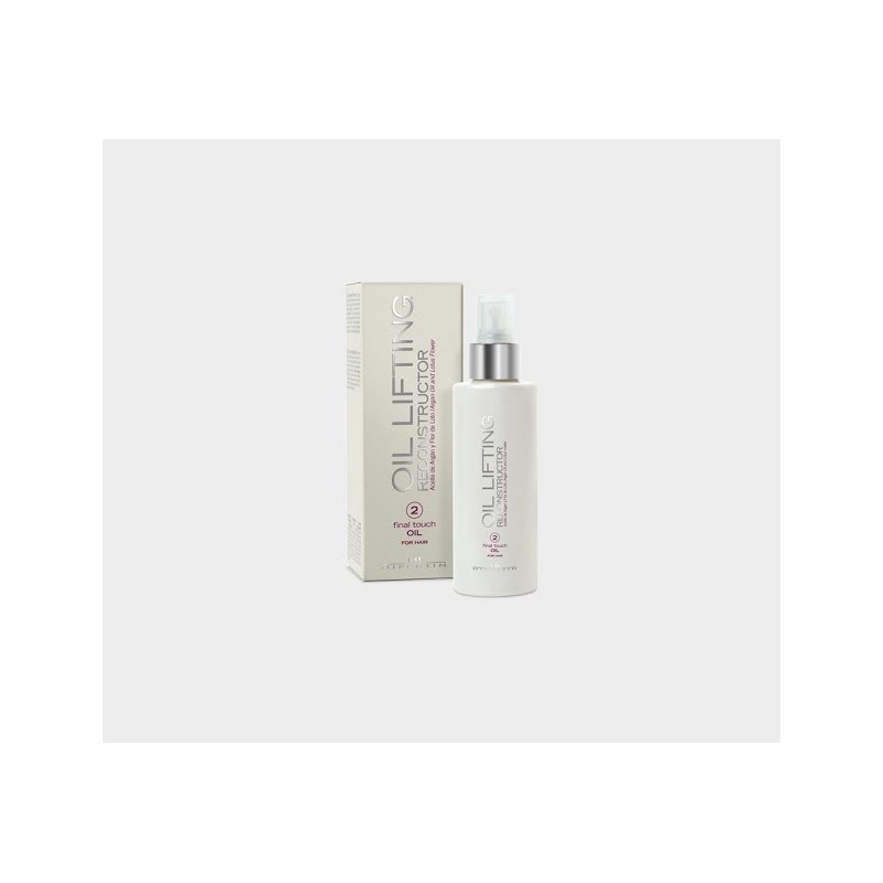 Sticlă HIPERTIN FINAL TOUCH Oil Spray 125ml cu Ulei de Argan și Lotus, reparator profesional pentru păr, conferă strălucire și n