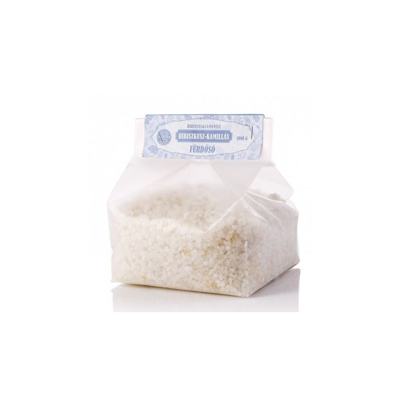 Sare de baie relaxant cu hibiscus si musetel -  1000 gr