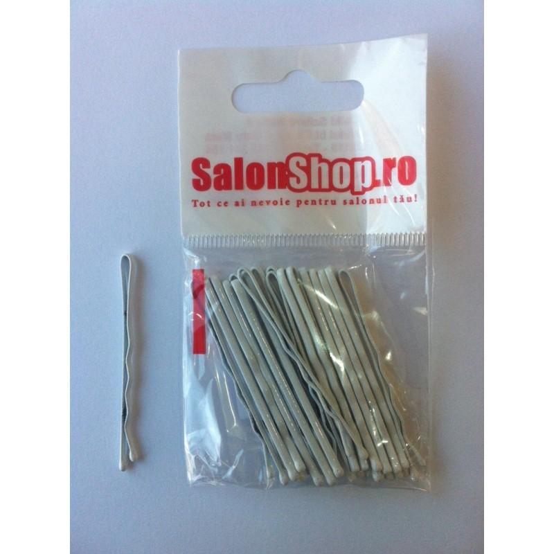 Salonshop- agrafe albe 5 cm, 20buc