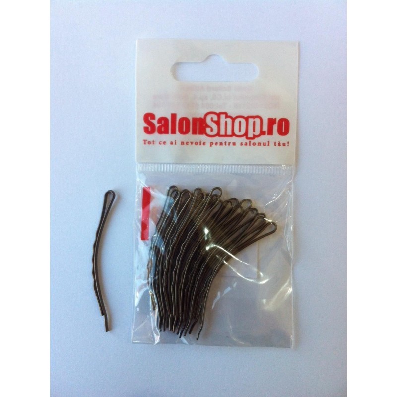Salonshop- agrafe curbate maro 5cm, 20 buc