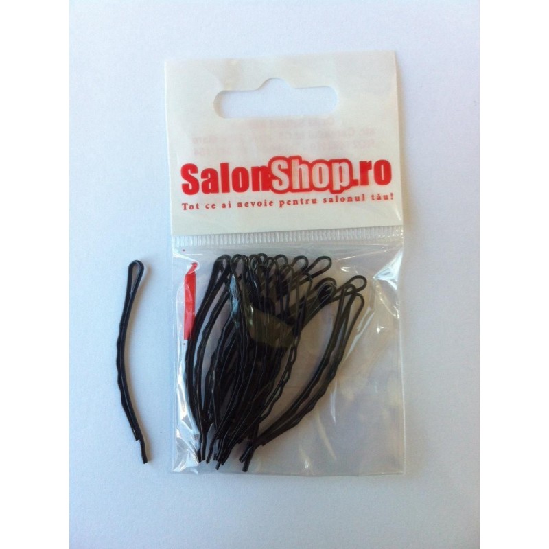 Salonshop- agrafe negre curbate 5cm, 20buc