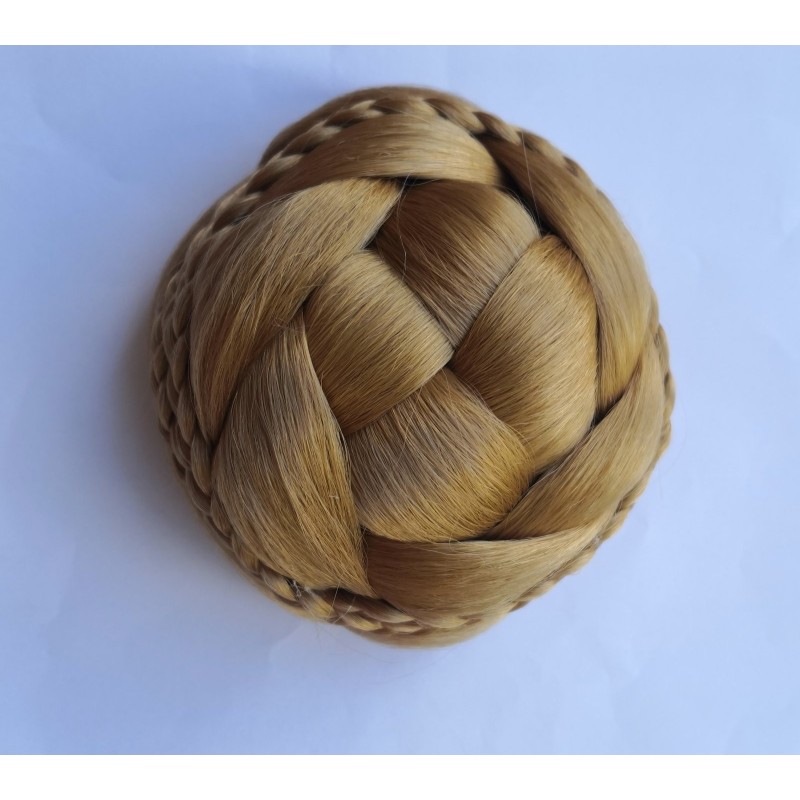 Adaos pentru coc împletit SALONSHOP, blond auriu ZR-9-312 / 86A. Creează rapid o coafură elegantă și voluminoasă.