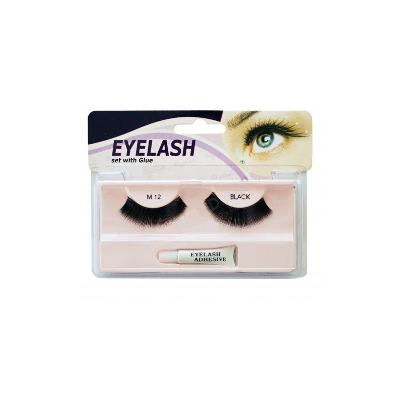 Gene false cu adeziv - m12 - eyelash set with glue