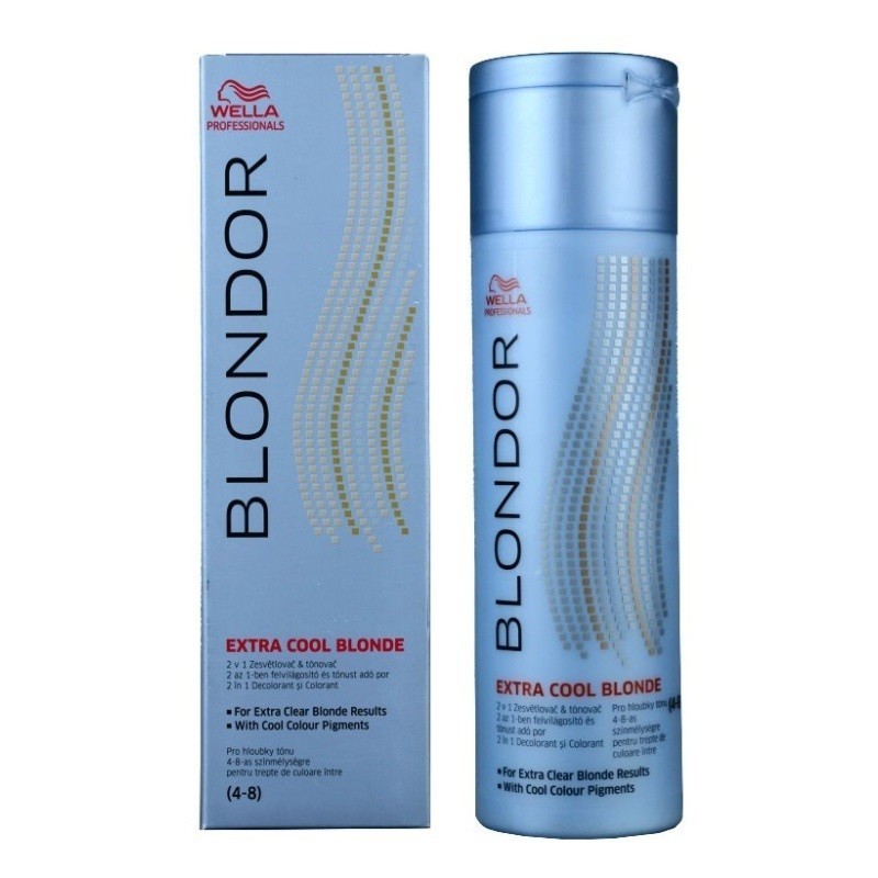 Blondor - pudra decoloranta pentru par blond extra cool 2 in 1 - 150 ml