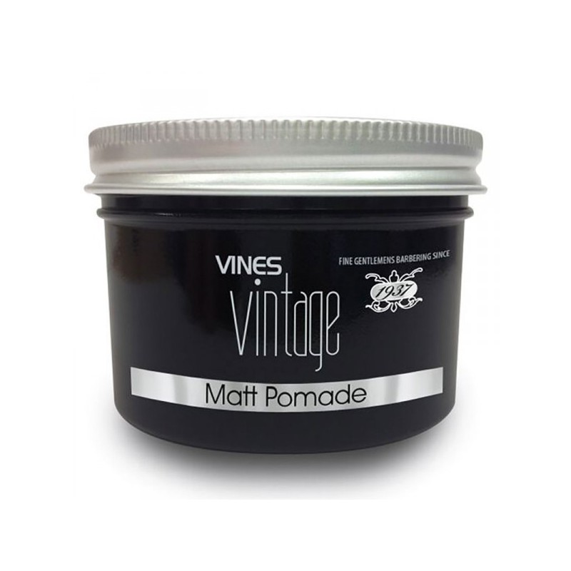 VINES VINTAGE Matte Pomade 125ml, ideală pentru texturare naturală și fixare puternică, finisaj mat profesional, nu îngreunează 
