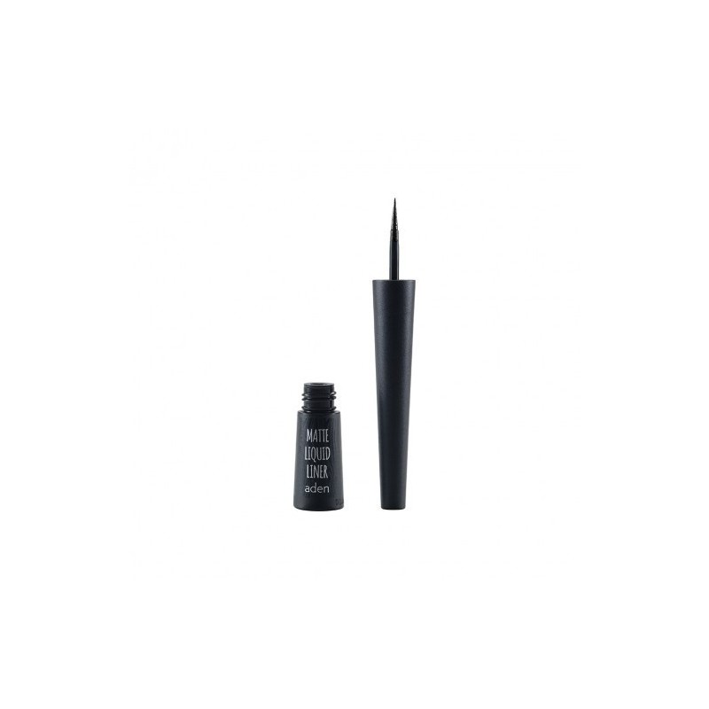 Tus mat cu pensula - negru - matte liquid liner - aden cosmetics