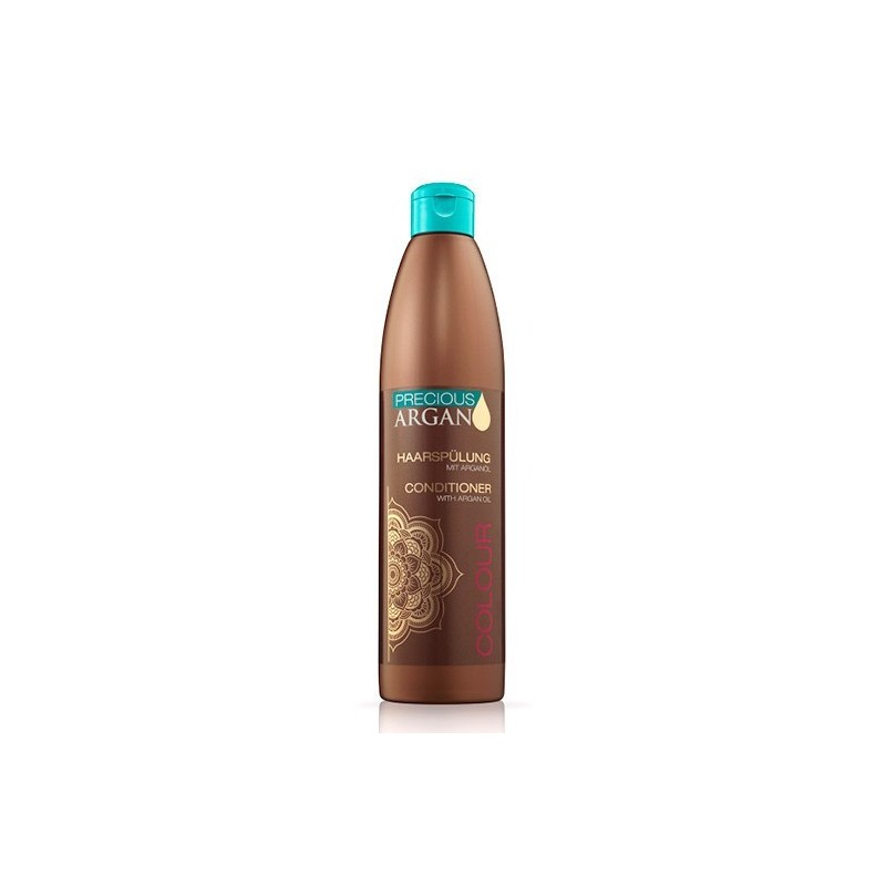 Balsam Subrina Argan Colour 500ml pentru păr vopsit, cu ulei de argan. Protejează și hidratează culoarea intens, facilitează pie