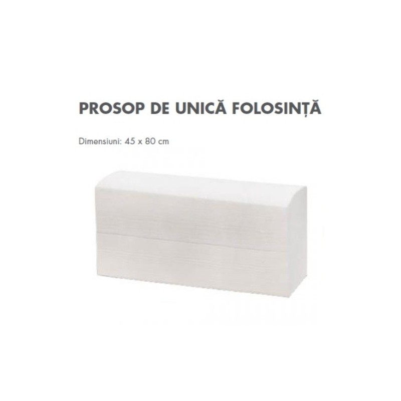 Prosop de unica folosinta SALONSHOP, dimensiuni 45x80 cm, culoare alba. Produs super absorbant pentru igiena profesionala in sal