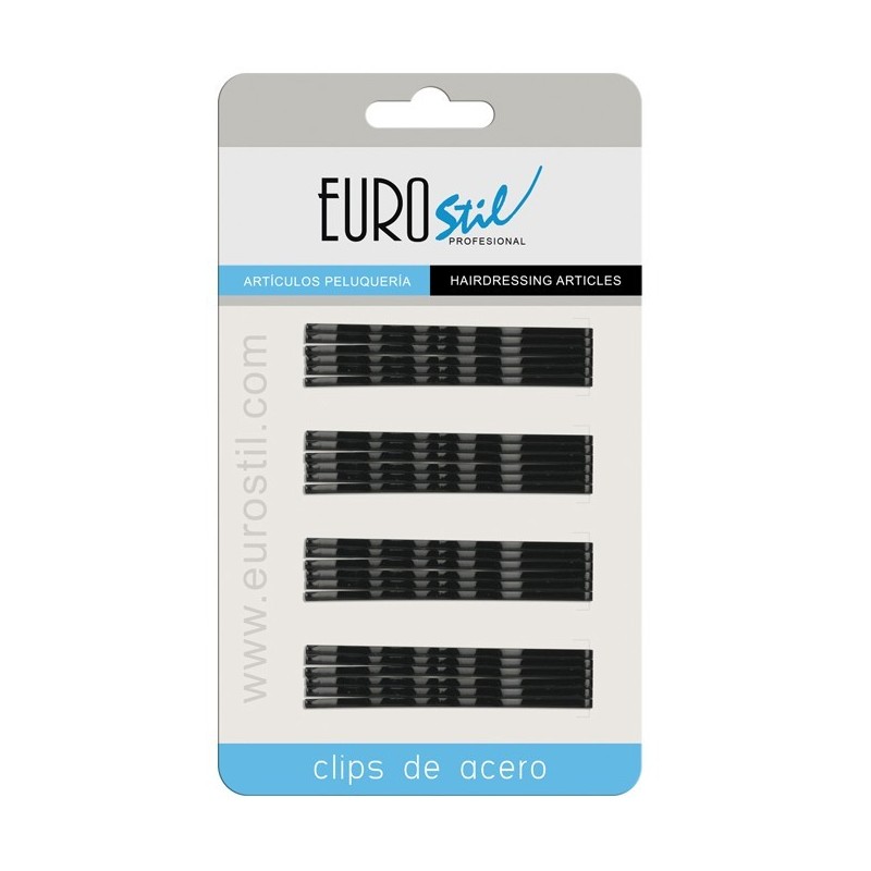 Eurostil | | set agrafe negre - 70mm - 24buc - 01611/50