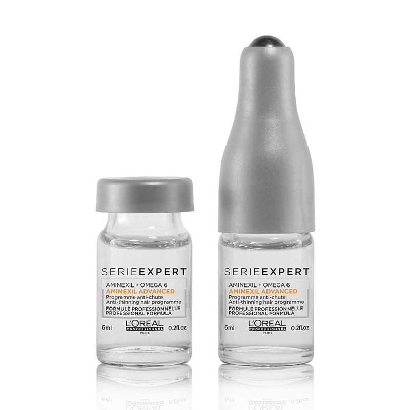 Fiola L'Oréal Professionnel Aminexil Advanced 6ml, tratament profesional contra căderii părului, cu Aminexil și Omega 6, pentru 