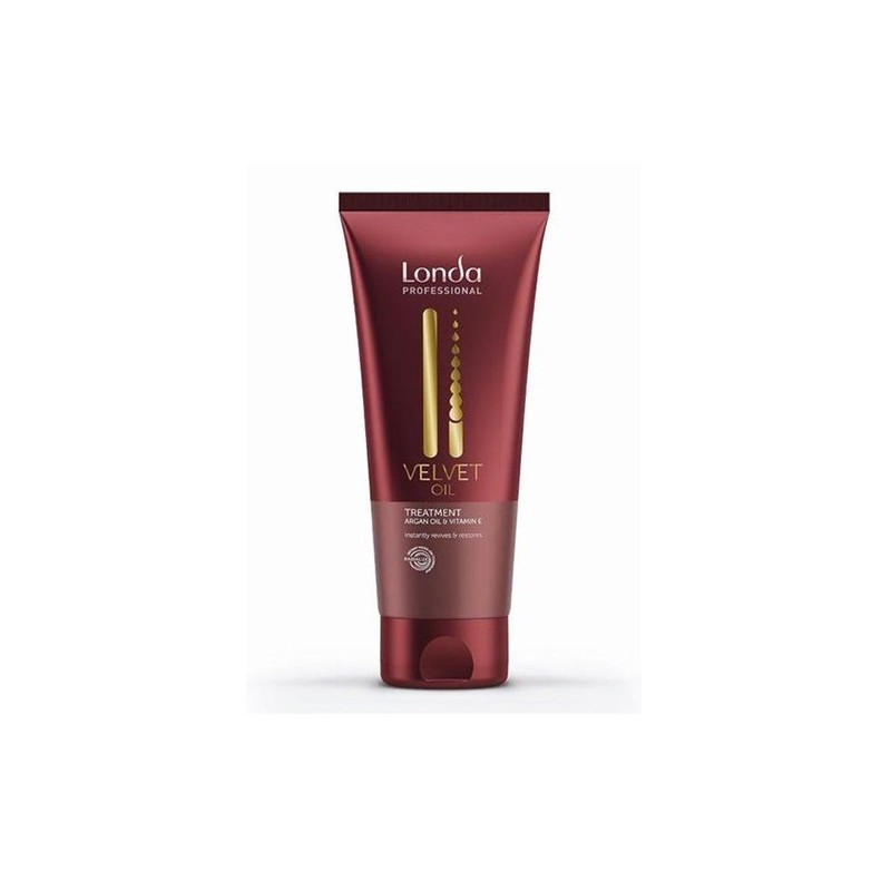 Masca Londa Professional Velvet Oil 200ml cu ulei de argan și vitamine. Hidratează intens, hrănește și redă luciul natural părul