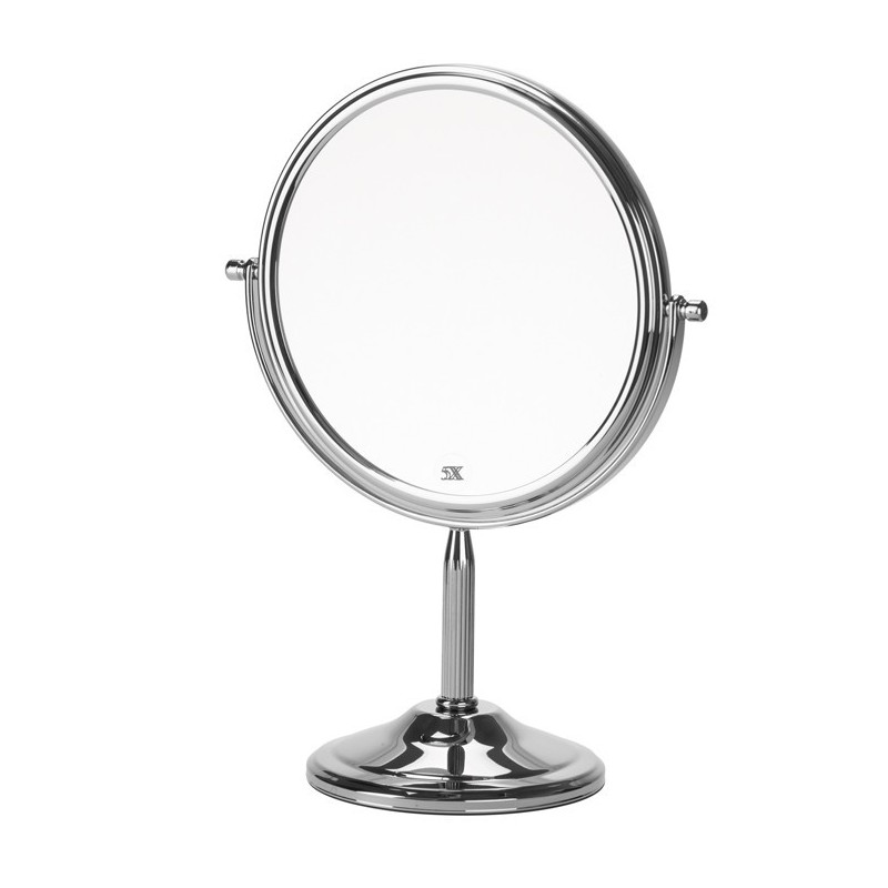 Oglindă dublă Eurostil 02801, diametru 16,5cm, pentru machiaj și îngrijire facială precisă, cu funcție de mărire.