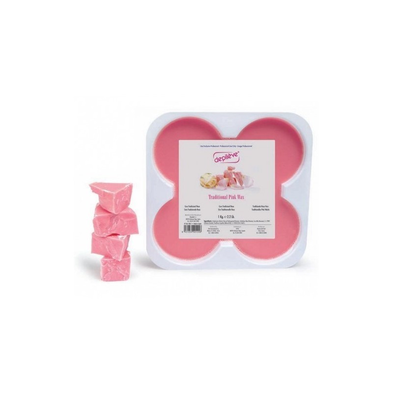 Depileve | ceara pentru epilare roz - traditional pink wax - 500gr