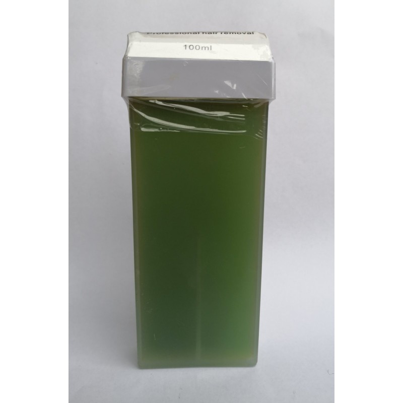 Flacon ceară epilatoare Salonshop Tea Tree verde 100ml, pentru epilare profesională acasă, cu proprietăți calmante și antiseptic