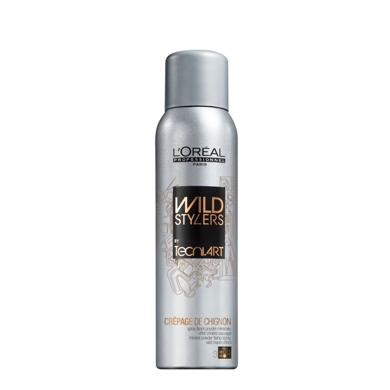 Fixativ cu pudra minerala loréal professionnel wild stylers crepage de chignon, 200ml