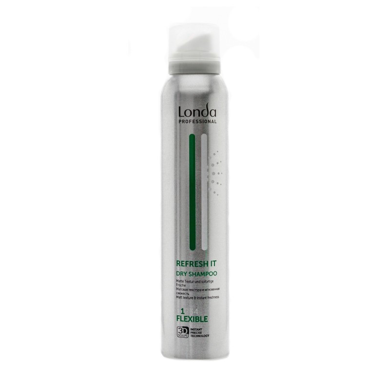Londa Professional Refresh It 180ml, șampon uscat pentru păr gras. Absoarbe sebumul, oferă volum și prospețime instantă, fără re