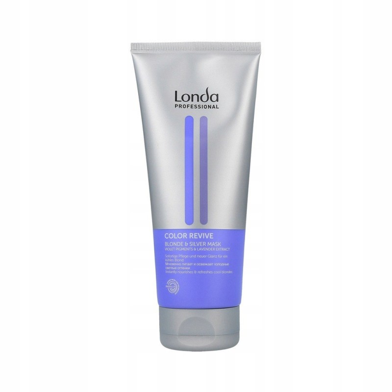 Mască Londa Professional Color Revive Blond & Silver, 200ml. Neutralizează tonurile aurii, revigorează blondul și griul, cu pigm