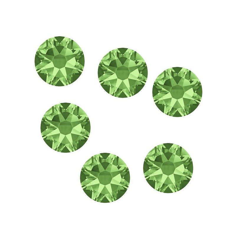 Pietre Swarovski Peridot SS5, 100 buc, pentru nail art profesional și manichiuri strălucitoare. Cristale decorative de unghii.