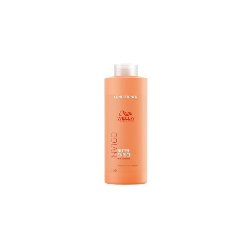 Flacon Wella Invigo Enrich Balsam Hidratant 1000ml. Soluție profesională pentru păr uscat și deteriorat, oferă hidratare și prot