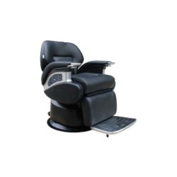 Salonshop - scaun hidraulic pentru frizerie - negru cu motor