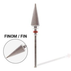 Capat de freza conic din carbid - cross cut - fin | Pearl Nails