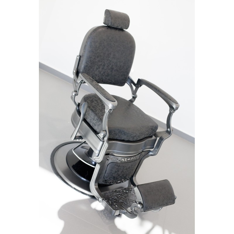 Scaun frizerie Salonshop negru, design ergonomic și practic pentru confort în salon. Soluție accesibilă.