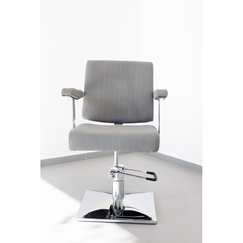 Scaun de coafură SALONSHOP gri Ref.14071, design modern, ergonomic, ideal pentru saloane profesionale, ușor de curățat, stabil.