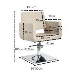 Salonshop - scaun pentru coafura - negru - Ref.14058