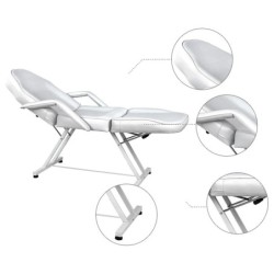 Pat cosmetic Salonshop alb, esențial pentru estetică profesională. Design funcțional, confortabil și ușor de igienizat pentru or