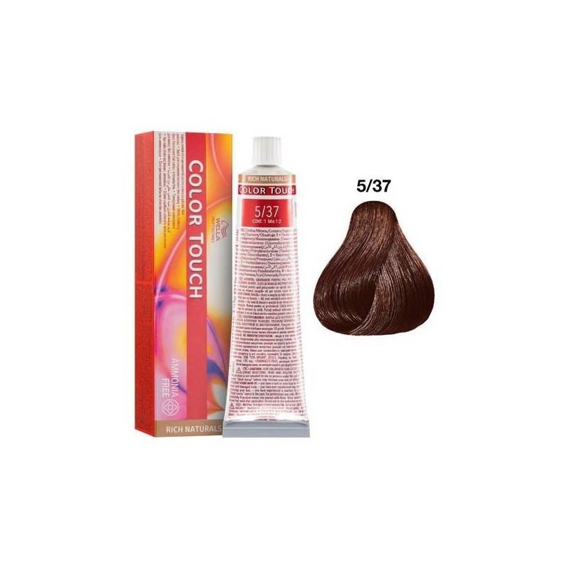 5/37 - castaniu deschis auriu maro - color touch - vopsea de par demi/semi permanenta | Wella Professionals - Vopsea 60 ml