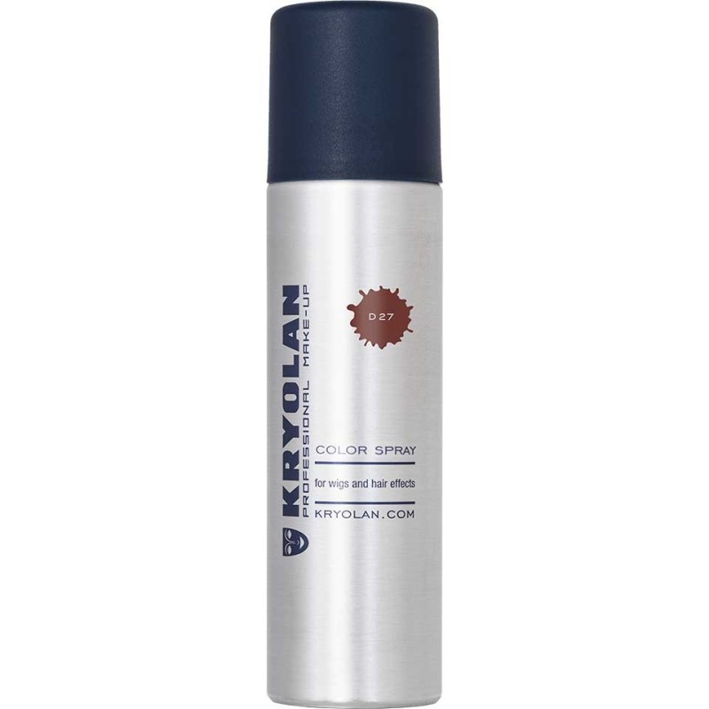Flacon spray Kryolan Professional D27 Opaq Titian 150ml, ideal pentru colorarea temporară a părului natural și perucilor, uz pro