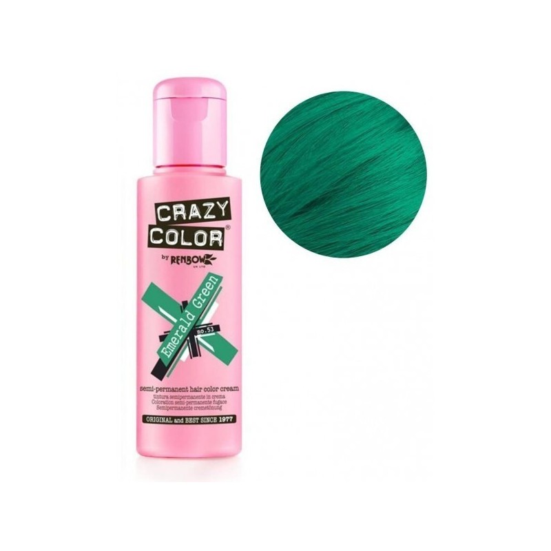 Vopsea Semipermanentă CRAZY COLOR Nr. 53 Emerald Green