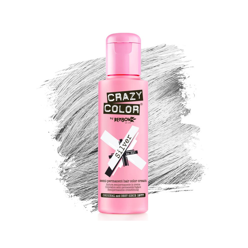 Nr. 27. - silver - crazy color | vopsea de par semipermanenta - 100 ml