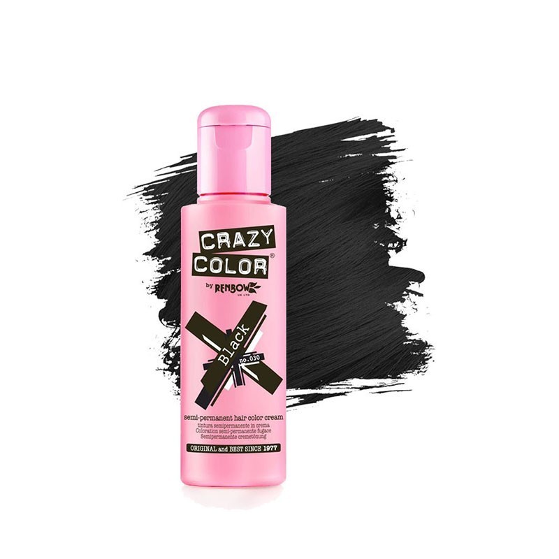 Nr. 30. - black - crazy color | vopsea de par semipermanenta - 100 ml