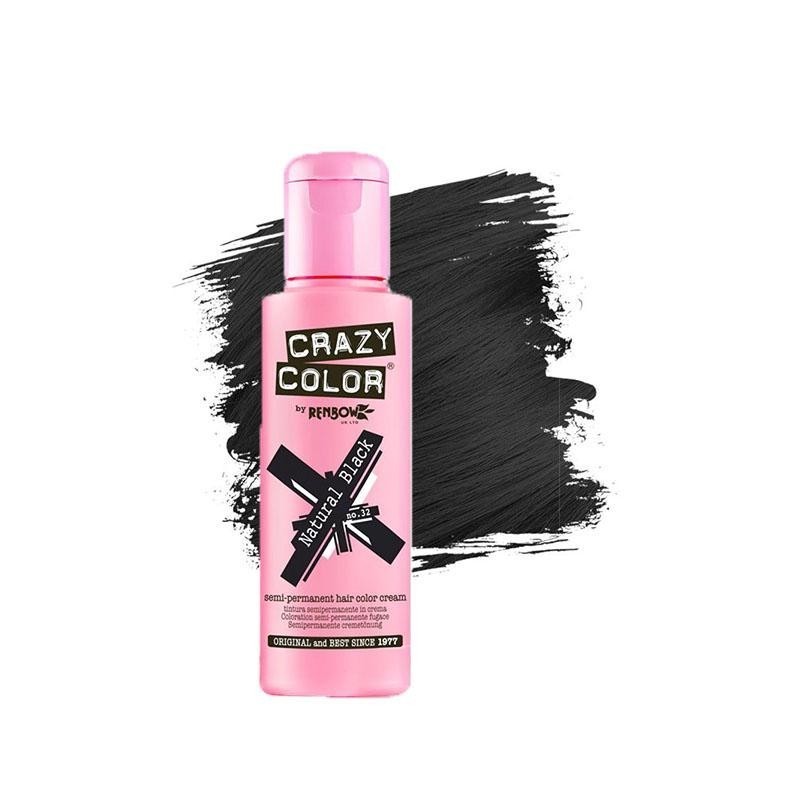 Nr. 32. - natural black - crazy color | vopsea de par semipermanenta - 100 ml