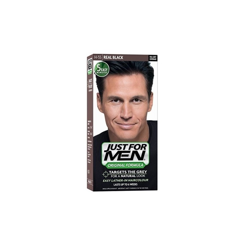 Real black | H-55 | vopsea de par pentru barbati | just for men