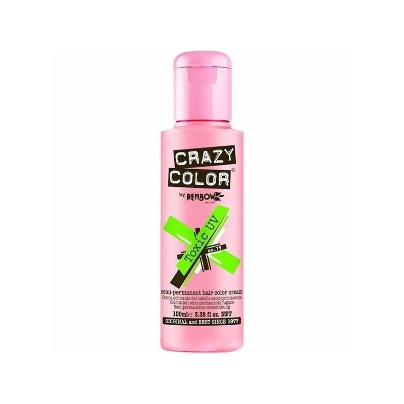 CRAZY COLOR Nr. 79 Toxic UV - Vopsea Semi-Permanentă 100ml