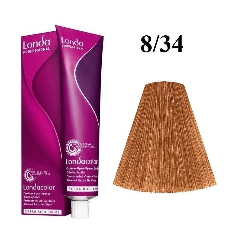 8/34 - blond deschis auriu aramiu - Londacolor | Londa Professional | Vopsea de par permanent - 60 ml