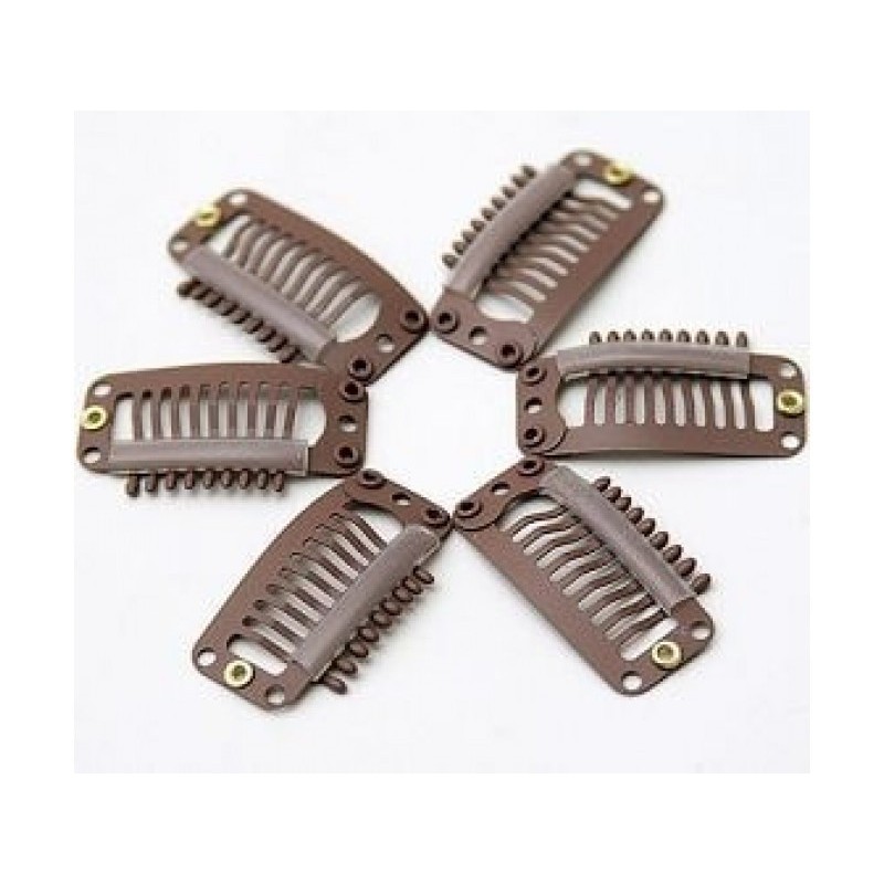 Clips EXTENSII maro deschis, profesional. Fixare sigură pentru extensii păr clip-on și cusute. Ideal pentru înlocuire sau adăuga