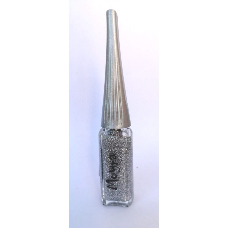 Moyra | lac decor cu pensula subtire - argintiu cu sclipici - 8 ml - la SalonShop.ro