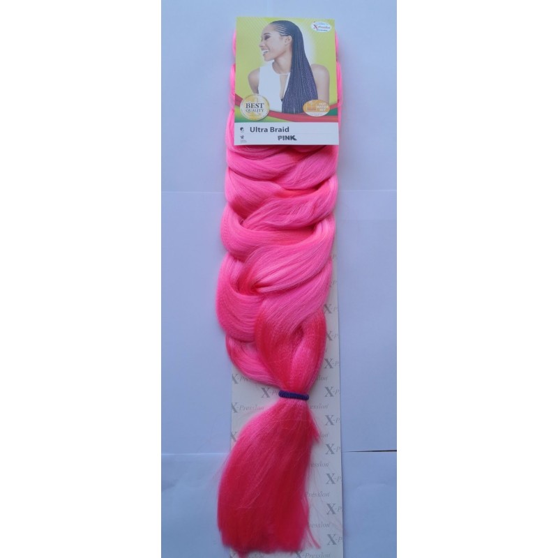 Extensii din par sintetic - afro - pink - 165gr