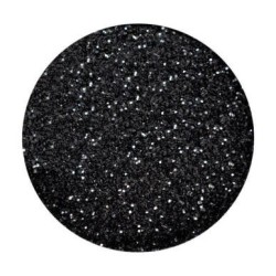 Pearl nails - glitter spray - black