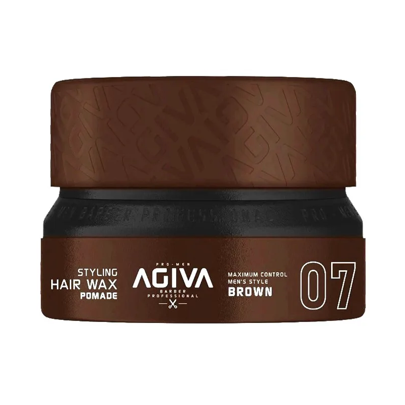 Agiva | Hair Wax 07 - Pomade Shine Finish High Control Brown - 155ml