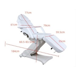 Pat cosmetic electric SALONSHOP alb cu 3 motoare independente, ideal pentru masaj și tratamente faciale/corporale în saloane pro