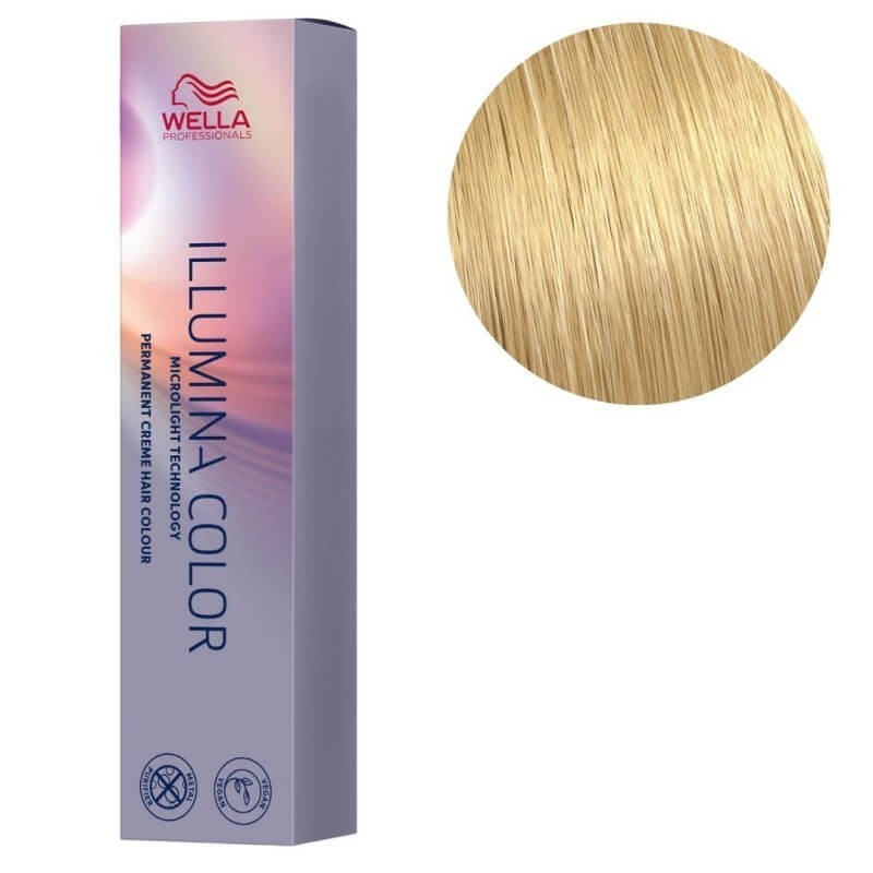 Tub Wella Professionals Illumina Color 9/37, vopsea profesională blond deschis auriu violet intens 60ml, pentru strălucire radia