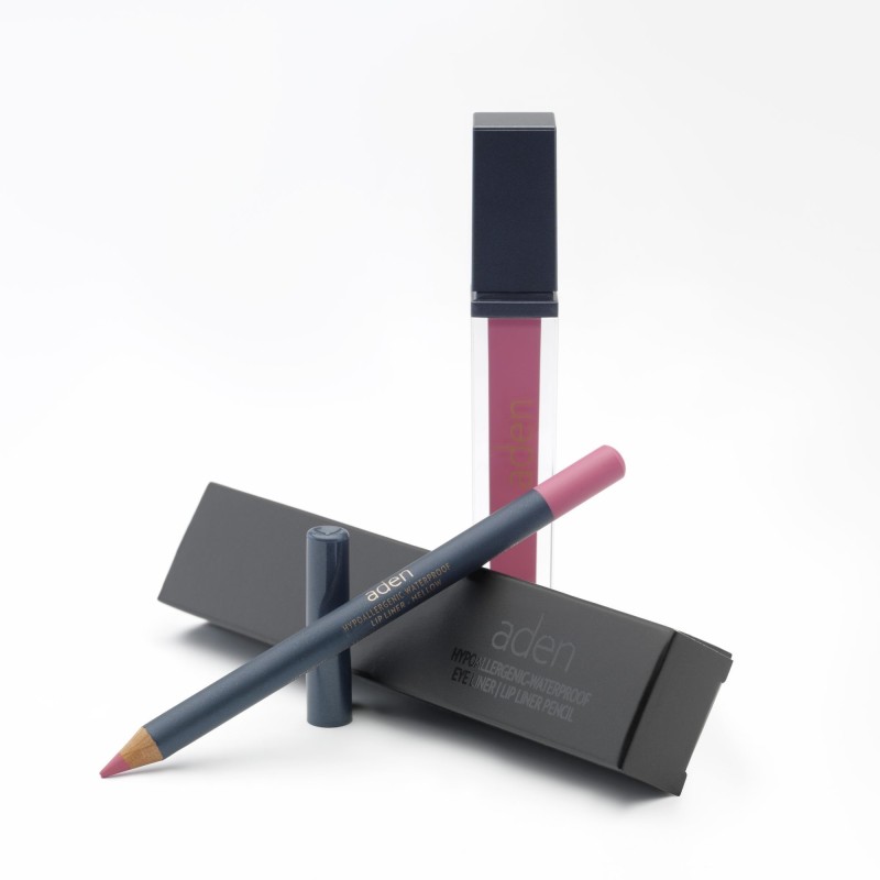 Aden Set ruj lichid + creion de buze 20 - mellow