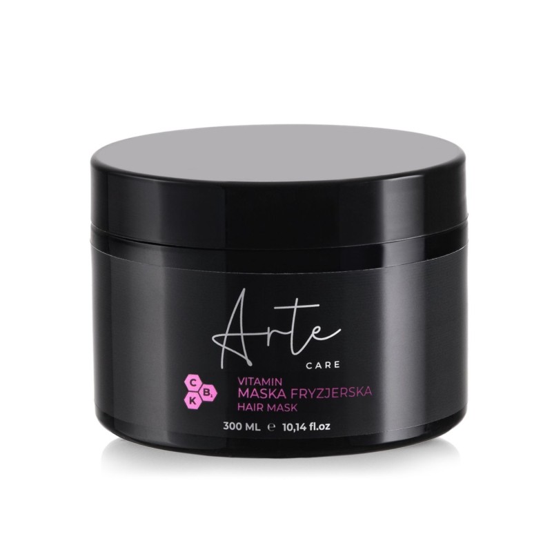 Masca de păr ARTE Care Vitamin 300ml cu vitamine E și B5, pentru reparare intensivă, fortifiere și strălucire mătăsoasă. Îngriji