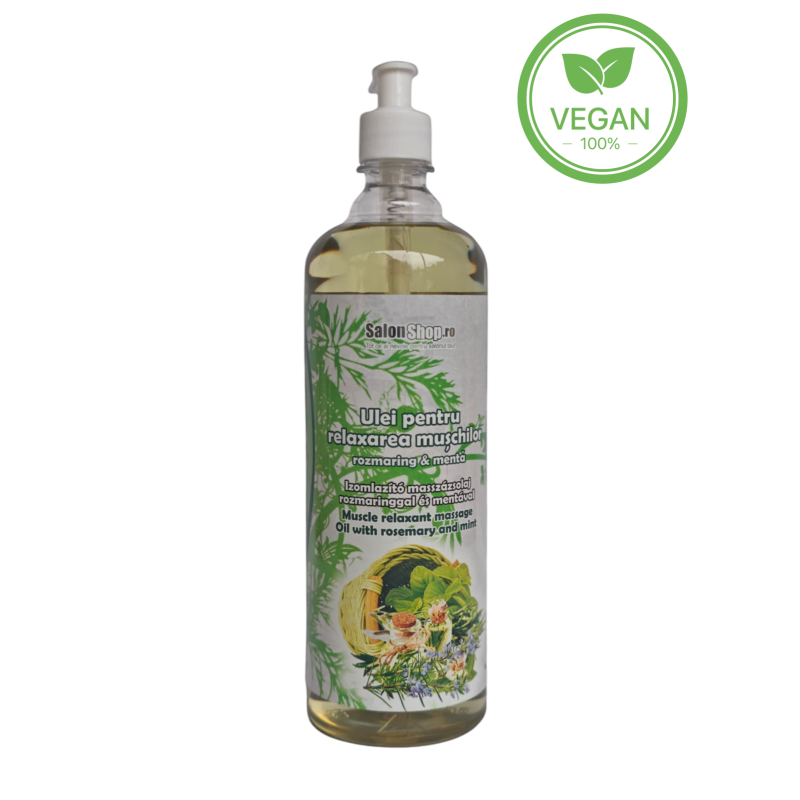 Salonshop - wellness - ulei de calmare a muschilor rozmaring si menta - 1000ml